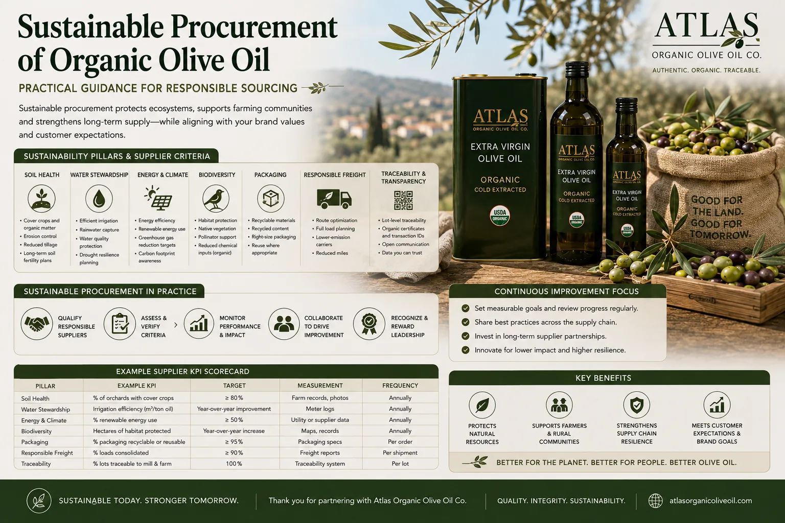 Sustainable Procurement of Organic Olive Oil
