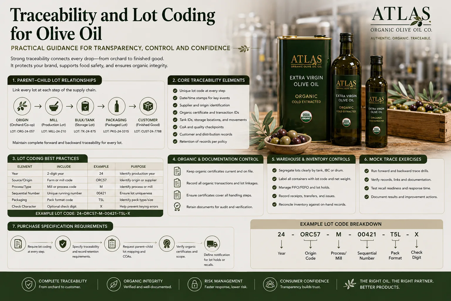 Traceability and Lot Coding for Olive Oil